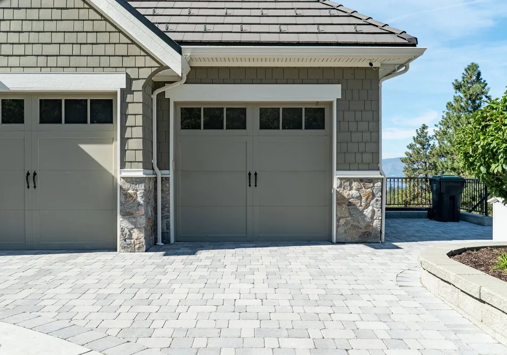 driveway with paver stones
