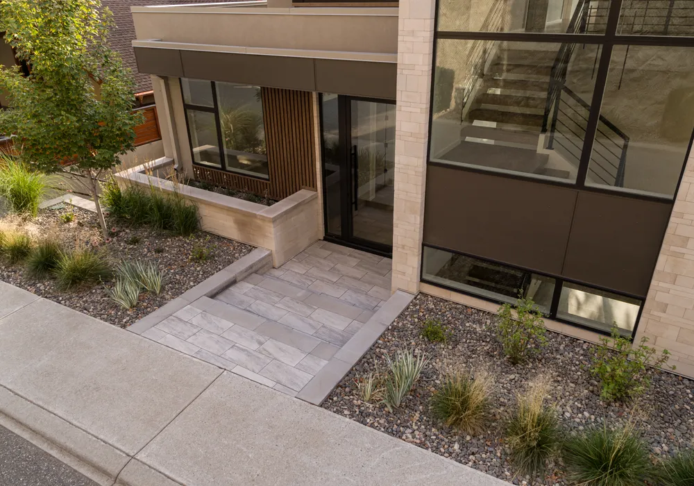 modern home front stones