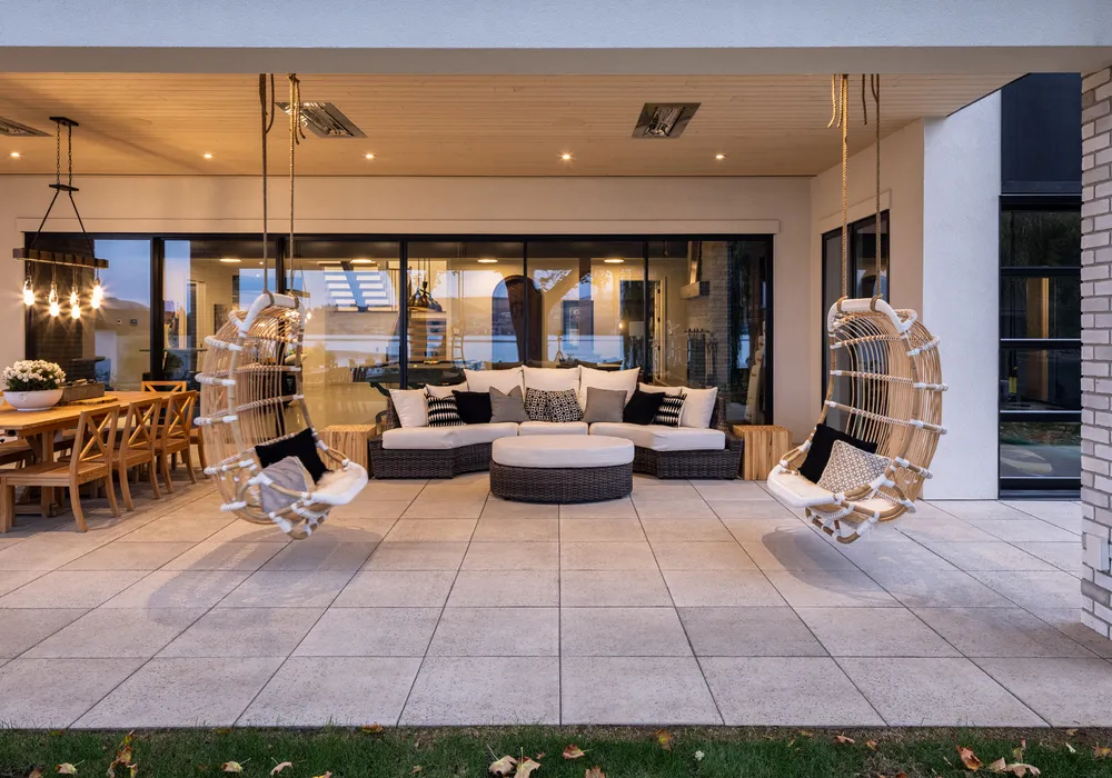 swings with outdoor lighting fixtures